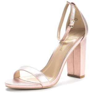 (53-1453) Dream Pairs Women Ankle Strap Chunky High Heel Sz 10